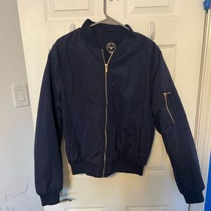 Women’s Navy Blue Bomber Jacket